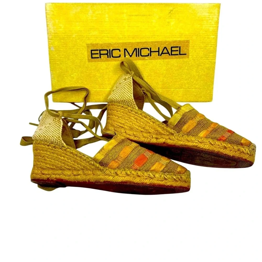 Espadrilles US 7 EU 37 Eric Michael Valencia wedges Vintage Boho Vacay Vibes